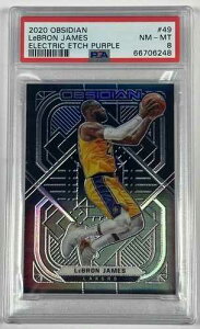 2020 Obsidian LeBron James #49 �d���G�b�`���O�p�[�v��/99 PSA 8-