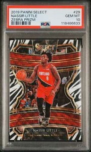 2019 Panini select NASSIR Little #29 RC �[�u�� �v���Y�� PSA 10-