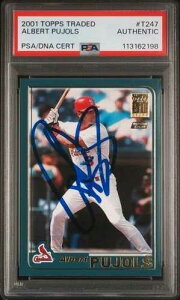 2001 TOPPS �g���[�h �A���o�[�g�E�v�z���X #T247 ���[�L�[ PSA�Ӓ�ς�