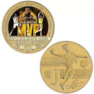 LeBron James MVP �S�[���h �R�C�� �o�X�P�b�g �{�[�� LA ���C�J�[�Y �T�C������ �L���O �I�����s�b�N �h���[���`�[��-