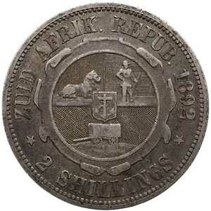 1892�N 2 �V�����O��A�t���J�R�C�� ZAR Paul Kruger Berlin mint (mo3848-)-