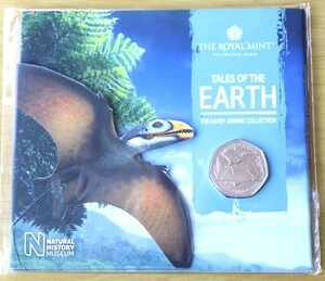 Royal Mint Dimorphodon Mary Anning Tales of Earth 2021 50p �p�� �R�C�� �V�[�� �p�b�N-