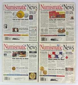 4 �����b�g Numismatic News Magazines 2008 �R�C�����W�o�b�N�i���o�[-