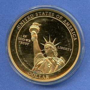 Woodrow Wilson �哝�� �g���C�A�� �h�� �R�C�� 2�C���` �v���[�t ���_�� �����b�L 24K �S�[���h -