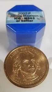404p6320 20 ���[�� �č������� James Madison $1 2007-P �R�C�� ICG MS63+ !!-