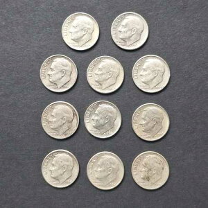 1964�N-D and 1964�N-P Roosevelt 90% �V���o�[�_�C�� 11 ���b�g KM 195-