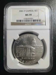 2001�NP�~���g �L���s�g���r�W�^�[�Z���^�[�L�O��� NGC MS70 �u���E�����x��