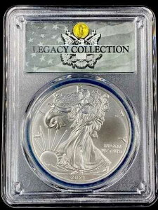 2021�N�A�����J���V���o�[�C�[�O�� PCGS MS70 �}�O�i���I�[�p�X ���K�V�[�R���N�V���� �^�C�v1 �X�|�b�g