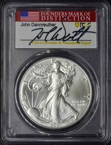 2021�N T2 �A�����J���V���o�[�C�[�O�� PCGS MS70 FDOI �_�����C�^�[�������� COINGIANTS