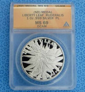 ND ANACS MS 69 D-Cameo �v���[�t ���f�����X �}���t�@�i 1�I���X .999 �V���o�[ ���E���h