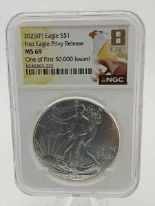 2025�N P �V���o�[�C�[�O�� NGC MS69 8TH ERA 1st Eagle Privy 50,000������ 8TH ERA