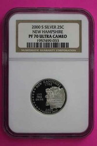 2000�N S PF 70 �j���[�n���v�V���[�B��� 25�Z���g�d�� NGC�Ӓ�ς� �X���u���� 412