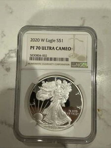 2020�NW �A�����J���V���o�[�C�[�O�� NGC PF70 ULTRA CAMEO �p�[�t�F�N�g�X�R�A �������R�C��
