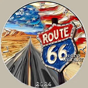 2024�N���s�A1�h����݁u�A�����J���E�C�[�O�� ���[�g66�v�f�U�C���iAmericArt�А��j�B����200���B