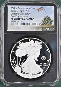 2025�N S �v���[�t 1�h�� �C�R 250���N�L�O �V���o�[�C�[�O�� NGC PF70 UC �u�����f�g�v
