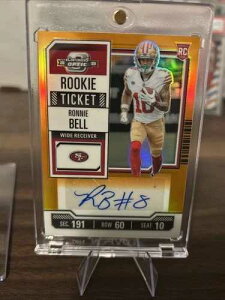 2023 Panini Contenders Optic Orange Rookie Ticket Auto Ronnie Bell /50