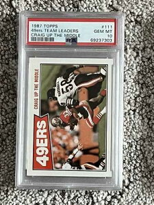 PSA 10 �W�F���~���g �t�b�g�{�[���J�[�h 1987 TOPPS ���W���[�E�N���C�O�E�~�h�� �T���t�����V�X�R�E49ers