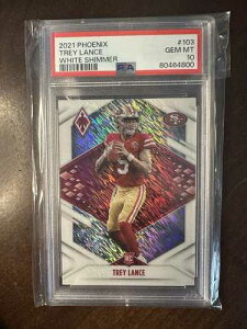 2021 Panini Phoenix-Trey Lance (RC) White Shimmer SSP PSA 10 Mint LA Chargers
