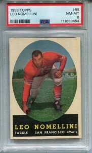 1958�N Topps #89 ���I�E�m�����[�j PSA 8 NM-MT �T���t�����V�X�R�E�t�H�[�e�B�i�C�i�[�Y