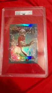 1995 Topps Finest Jerry Rice Refractor Pro Bowl JUMBO #16 PSA NM 8 HOF 49ERS SP
