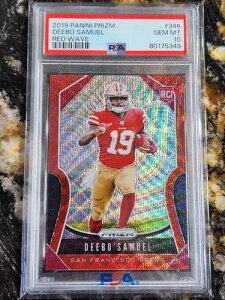 2019 Deebo Samuel RC #346 Panini Red Wave Prizm PSA 10 Gem Mint #87/149!!