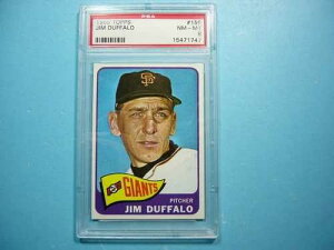 1965�N TOPPS MLB �x�[�X�{�[���J�[�h #159 �W���E�_�t�@�� PSA 8 NM/MINT SHARP+ '65 GL
