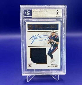 2021 Panini Encased Mac Jones Rookie Cap Patch Auto /50 BGS 9 Mint On-Card SSP