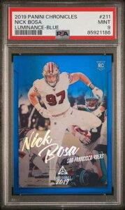 2019 Panini Chronicles Nick Bosa Luminance Blue /75 ���[�L�[ 49ers PSA 9 Mint SP
