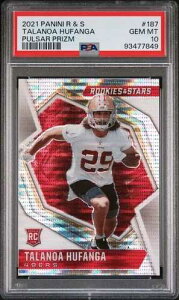 2021 ���[�L�[�Y & �X�^�[�Y �^���m�A ���[�L�[ �p���T�[ �v���Y�� SP 49ERS #187 RC PSA 10