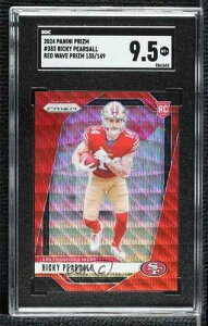 2024 Panini Prizm Rookies Red Wave 135/149 Ricky Pearsall #383 SGC 9.5 Mint+ 3hd