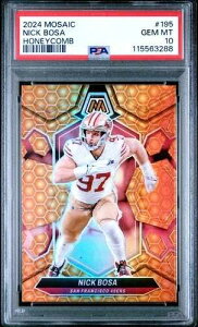 2024 Panini Mosaic Honeycomb Nick Bosa #195 PSA 10 Gem Mint CASE HIT �ᐶ�Y�� 4