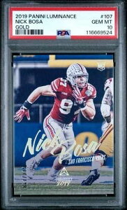 2019 Luminance Nick Bosa SF 49ers Gold RC #67/275 PSA 10 Gm Mt #116669524 POP 1!