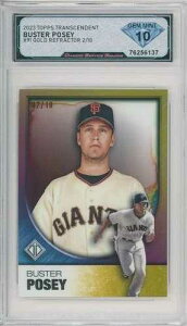 2023 Topps Transcendent BUSTER POSEY #91 Gold Refractor 2/10 DSG 10 Gem Mint