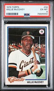 1978�N Topps �E�B���[�E�}�b�R�r�[ #34 PSA 6 EX-MT ���B���e�[�W �T���t�����V�X�R�E�W���C�A���c