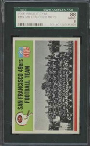 1965�N �t�B���f���t�B�A #169 �T���t�����V�X�R49ers �`�[���J�[�h SGC 88 NM/MT 8