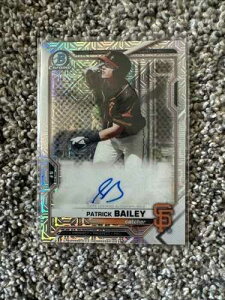 2021 Bowman Chrome �p�g���b�N�E�x�C���[ AUTO MOJO �I���J�[�h �T���t�����V�X�R�E�W���C�A���c ���K