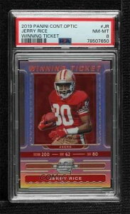2019 Panini Contenders Optic Winning Tickets 159/165 Jerry Rice PSA 8 HOF 09gn
