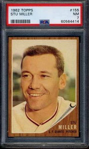 1962�N Topps #155 �X�`���E�~���[ PSA 7 NM *�T���t�����V�X�R�E�W���C�A���c*