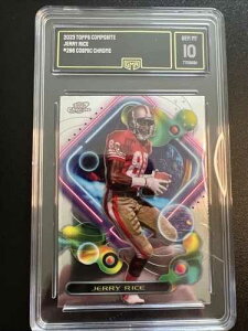 2023 Topps Composite - Cosmic Chrome Refractor #296 Jerry Rice GMA GEM MINT 10