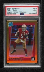 2021 Panini Donruss Rated Rookie Press Proof Premium Trey Lance PSA 9 MINT 0ij1