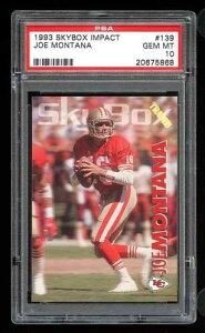 1993 SkyBox Impact - JOE MONTANA - �J�[�h�ԍ�139 - PSA 10 GEM MINT 49ers / Chiefs!