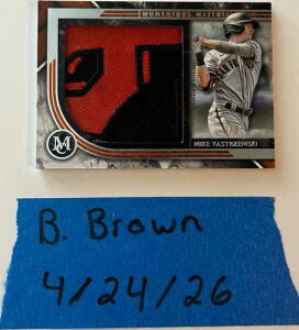 Topps 2022 Museum Momentous Material Jumbo Patch Mike Yastrzemski Giants /5
