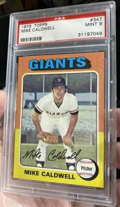 1975�N Topps �}�C�N�E�R�[���h�E�F�� �T���t�����V�X�R�E�W���C�A���c PSA 9 �~���g MLB�J�[�h #347