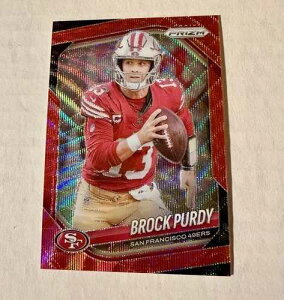 2025 Panini Prizm Brock Purdy Red Wave #/149 �T���t�����V�X�R49ers �J���[�}�b�`