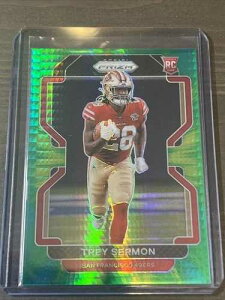 2021 Panini Prizm Trey Sermon Green Hyper Prizm /175 �T���t�����V�X�R 49ers C