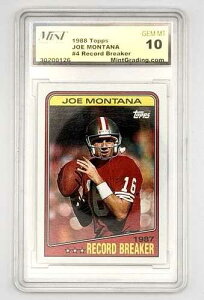 �W���[�E�����^�i 1988 Topps #4 ���R�[�h�u���[�J�[ GEM MT 10 �~���g �O���[�f�B���O�ς� 49ers