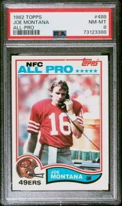1982�N Topps �W���[�E�����^�i �t�b�g�{�[���J�[�h #488 �T���t�����V�X�R�E�t�H�[�e�B�i�C�i�[�Y �a������ - PSA 8 NM-MT