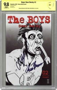 Boys Dear Becky #2B Robertson B&W CBCS 9.8 Witnessed Sig Ennis/Braun 2020