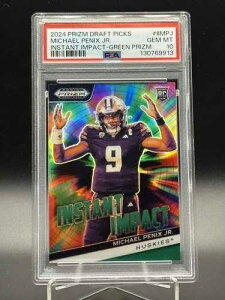�}�C�P���E�y�j�b�N�X 2024 Prizm Draft Picks-Instant Impact GREEN Prizm PSA 10