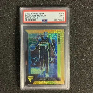 2020 Panini Flux Dejounte Murray Gold Mojo /10 PSA 9